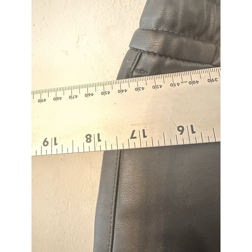 NWT Old Navy Women’s Faux Leather High Rise Billie Straight Leg Pants Large - Picture 8 of 13